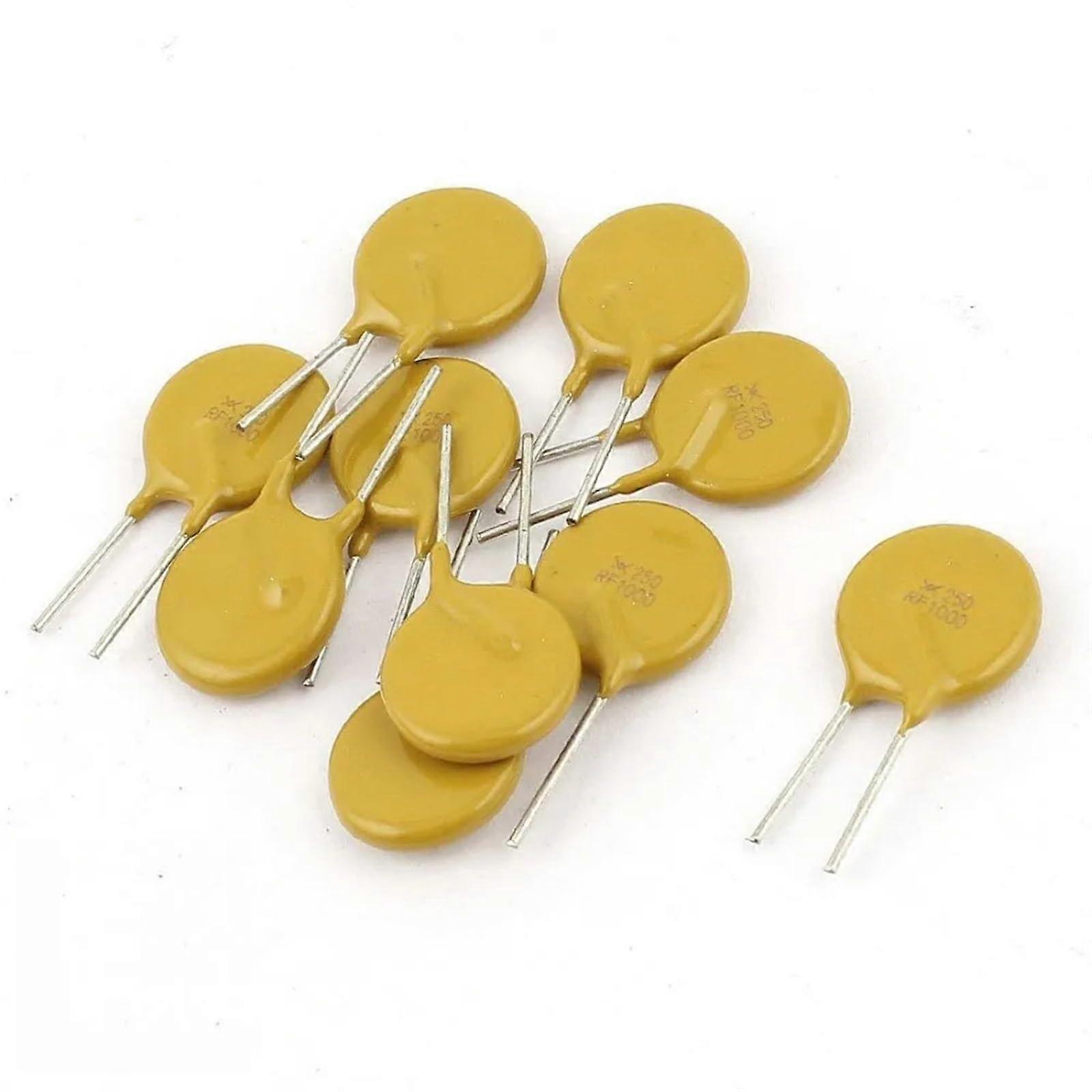 Self Recovery Fuse TRF250100 250V 0.1A RF100 PTCC Recoverable Recovery Fuses 100mA Pack of 10