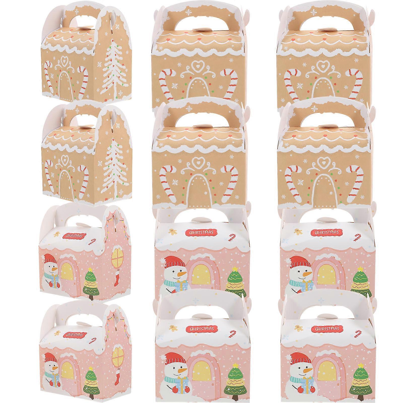 Decorative Paper Candy Boxes 12Pcs For Christmas Parties And Family Gatherings With Festive Design Features