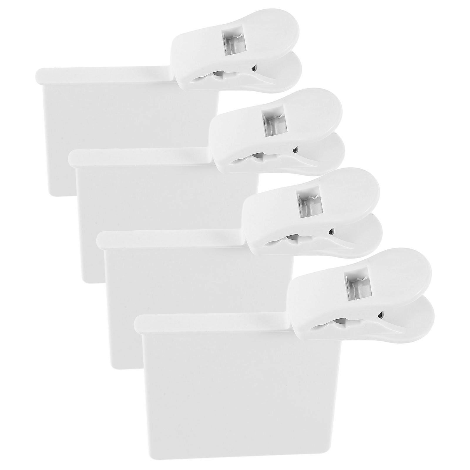 White Plastic Refrigerator Side Door Organizer Clip Design for Multifunctional Storage