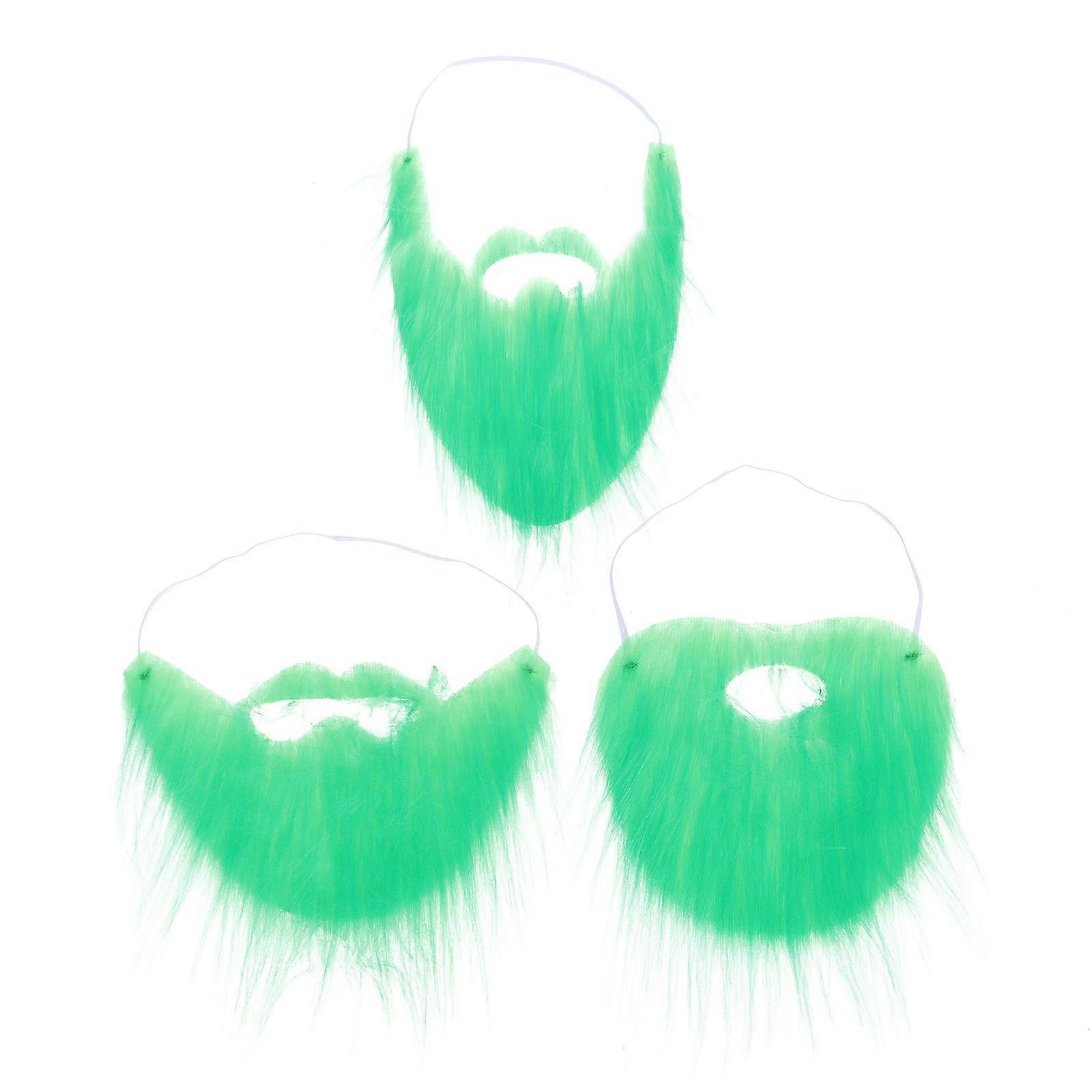 Festival Beard Performance Decor For Costume Decoration In Irish Green Design Weighing 3Set With 25x23cm Size