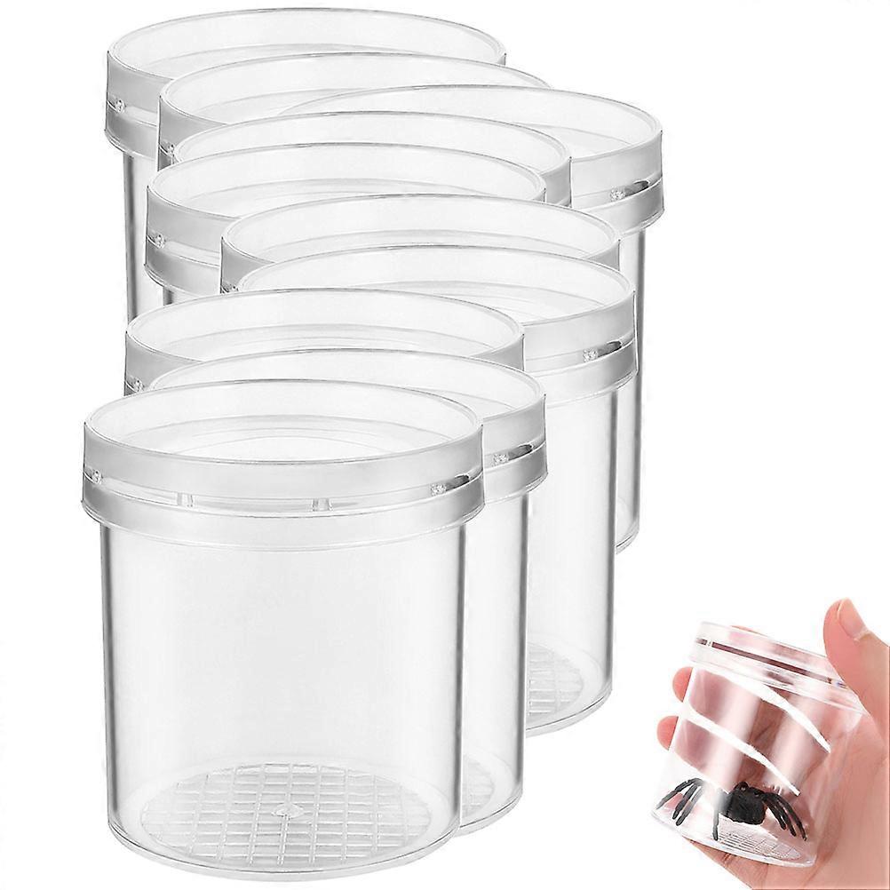 Portable Critter Container 15Pcs Insect Habitat For Kids And Children Educational Use Transparent Simple Design Square Shape