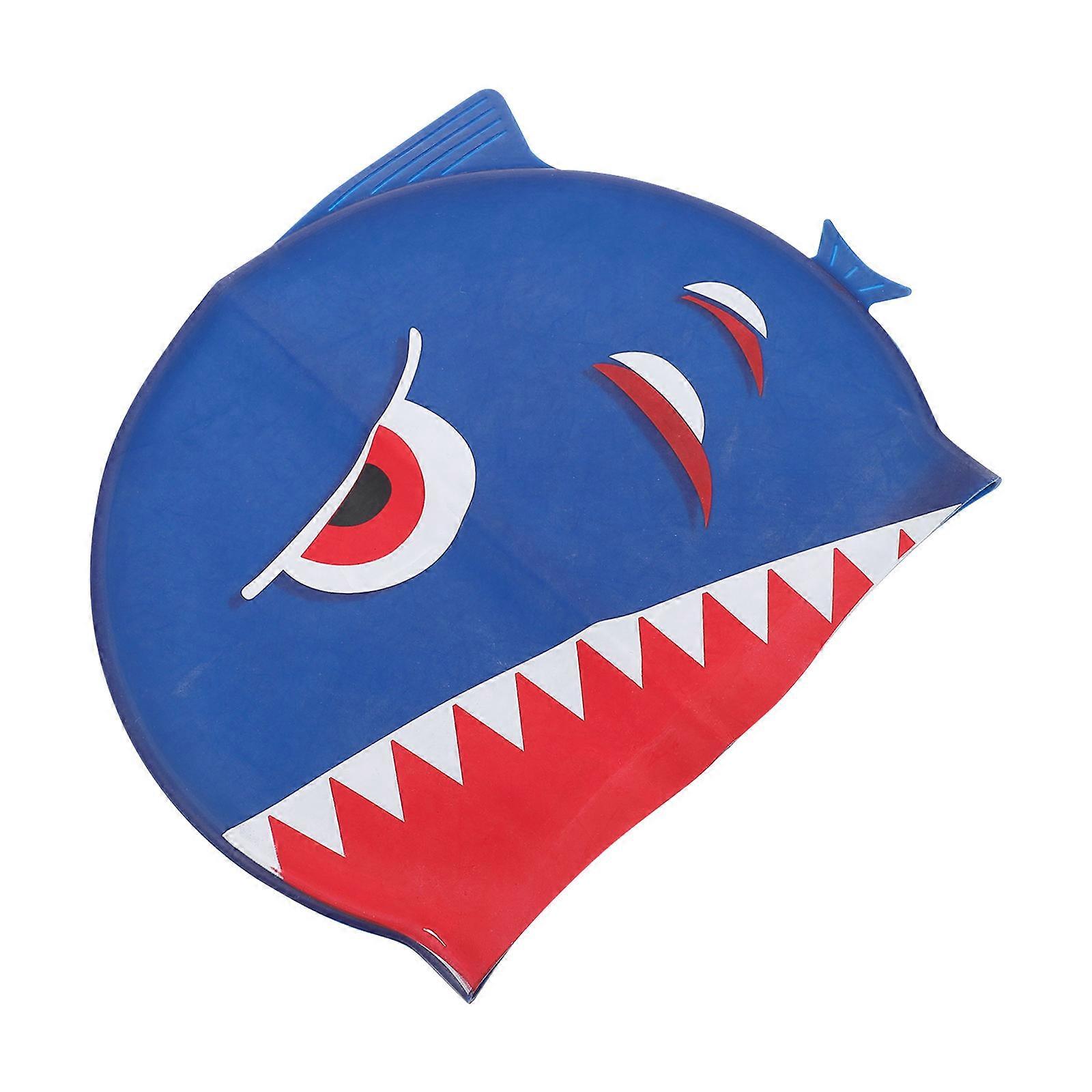 It looks like you're referring to a product description for a **silicone swim cap with an animal design**, likely intended for boys. Here's a refined