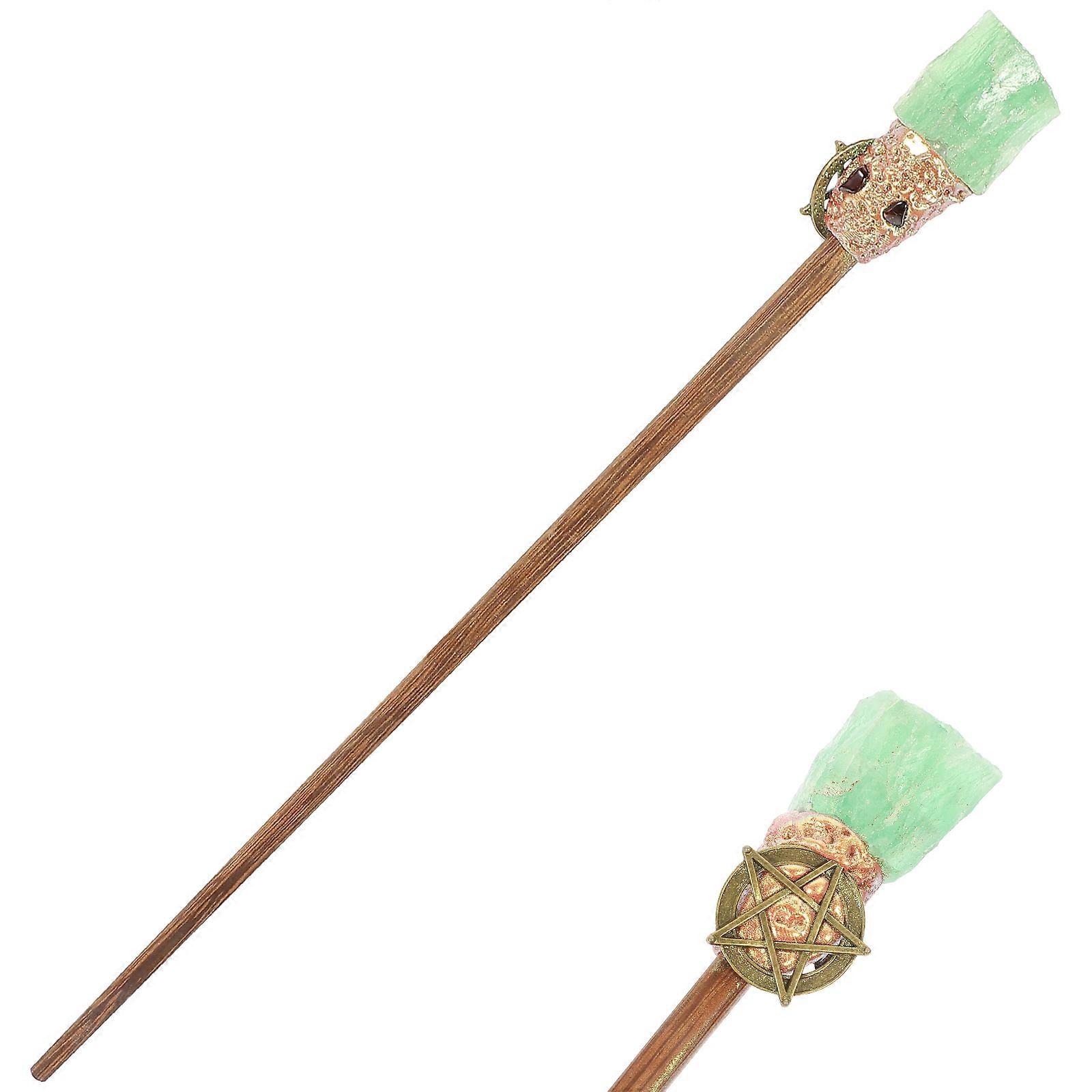 Here's a refined and professional product description based on your input:
**Natural Crystal Gemstone Wand – Halloween Cosplay Party & Stage
