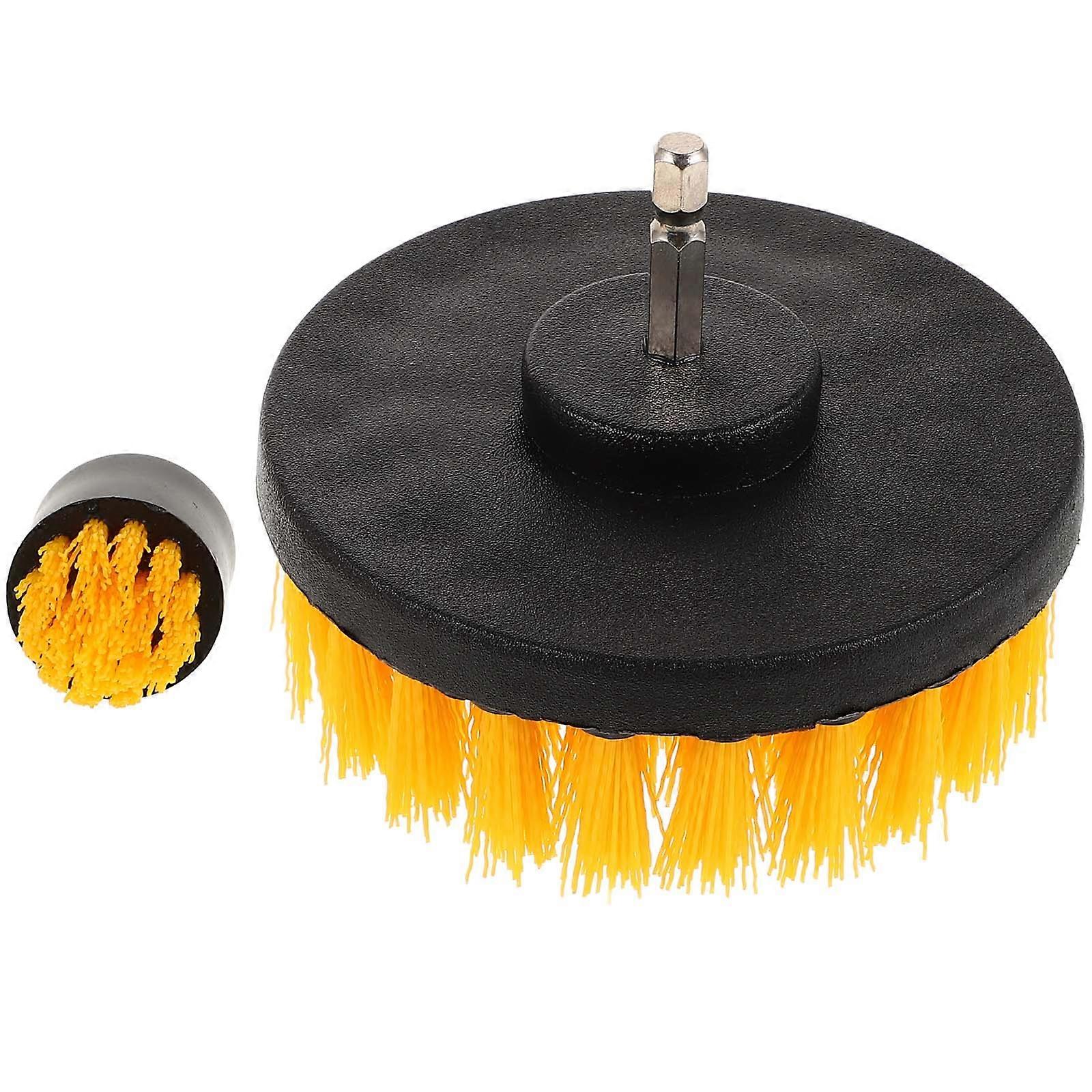 2Pcs Drill Brush Set For Vehicle Use Multi Color Household Cleaning Brush Efficient Grout Scrub Tool