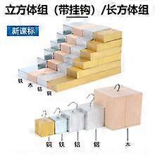 7pcs Precision Metal Density Cube Set - Includes Copper Iron Aluminum Blocks Cylinders for Science Experiments Physics Projects and Educational Demons