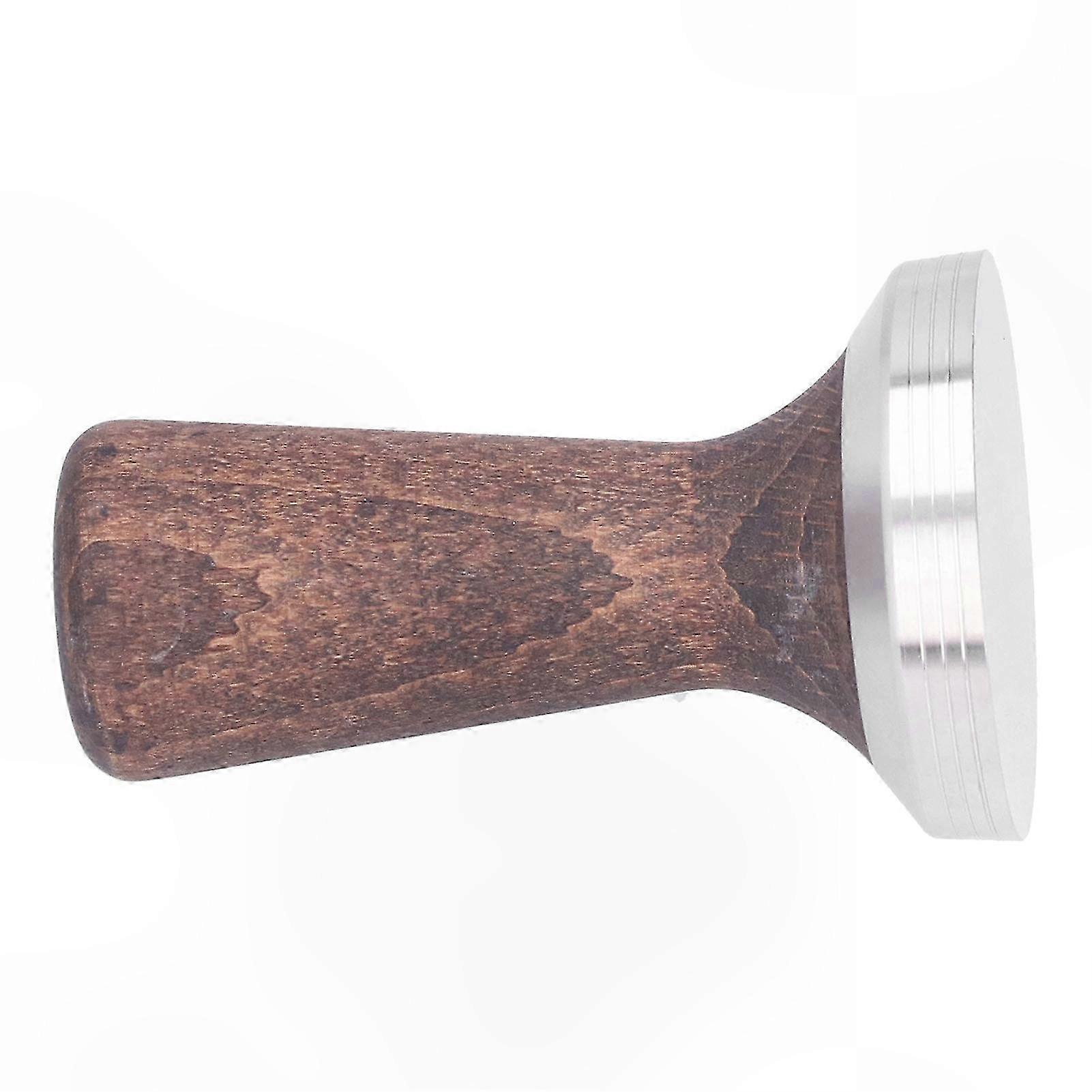 Coffee Tamper 58mm Stainless Steel Base with Black Walnut Handle for Home and Coffee Shop Use Portable and Durable