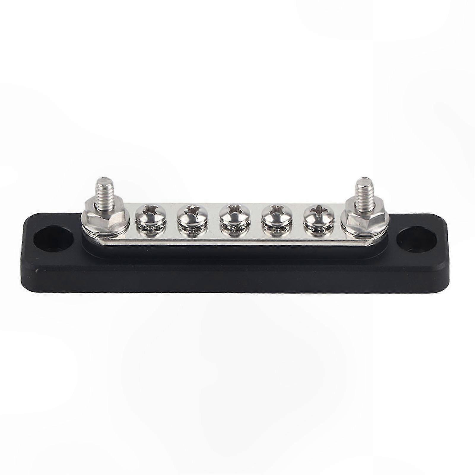 5-Position Power Distribution Block, Electric Terminal Bus Bar, 2 Studs, AC 300V DC 48V