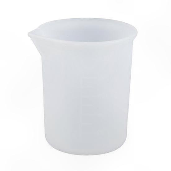 2-Pack 100ml Transparent Measuring Cups with Scale Markings, Anti-Spill Spout, No-Rinse Silicone Design for DIY Projects