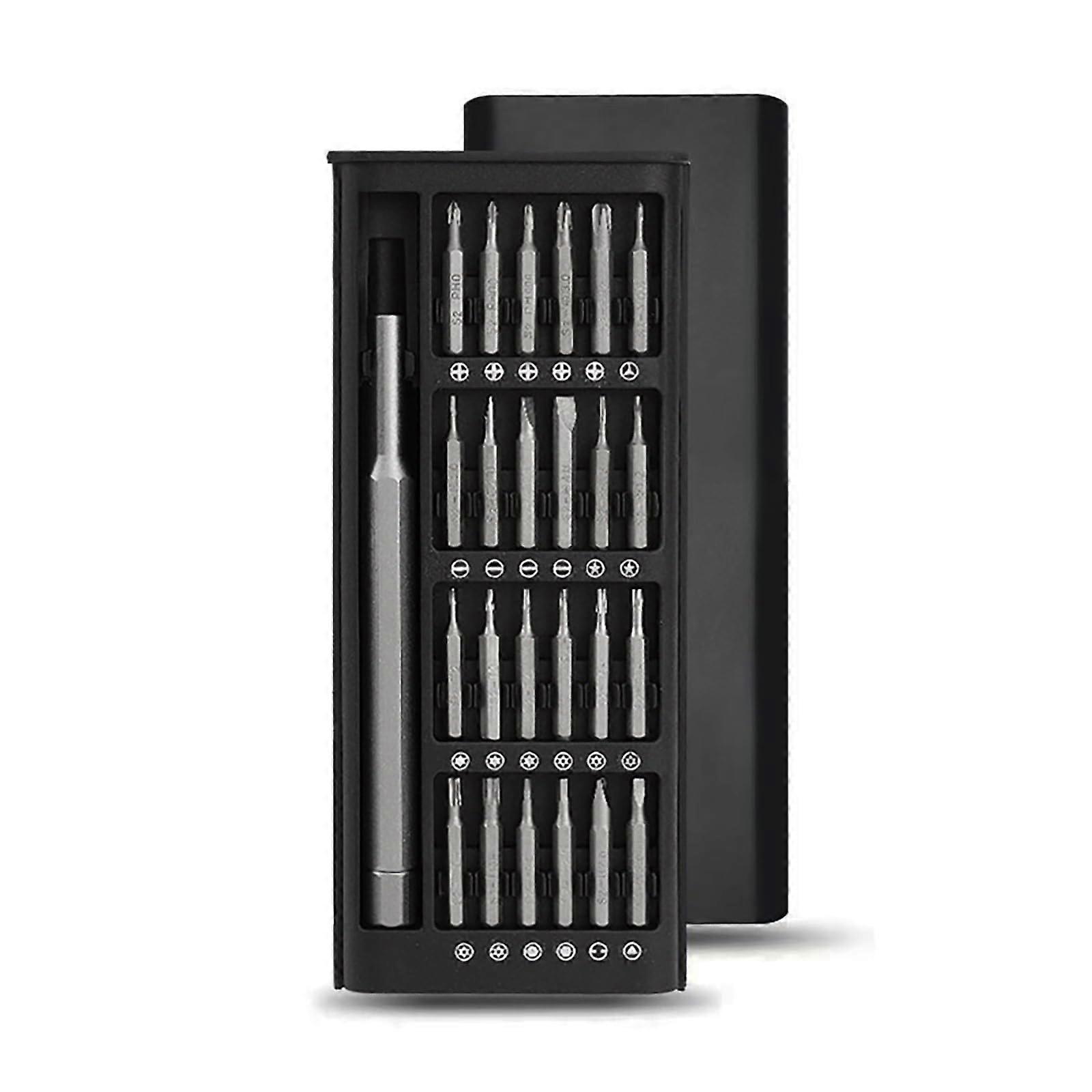 24 in 1 Precision Screwdriver Set, Multi-Functional Black Drill Bit Kit for Electronics Repair and Maintenance