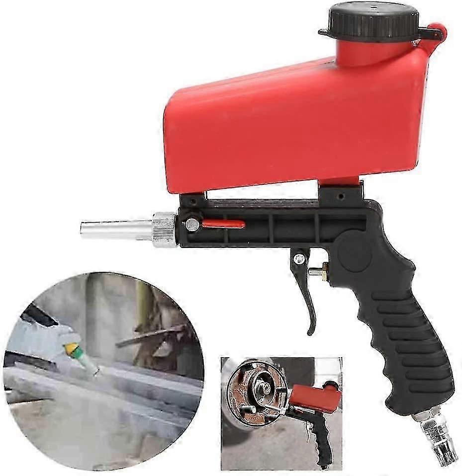 Pneumatic Sandblaster Abrasive Air Sand Blaster Gun Professional Sandblaster Blasting Machine Hand Held Gravity Feed Media Blasting Gun Kit