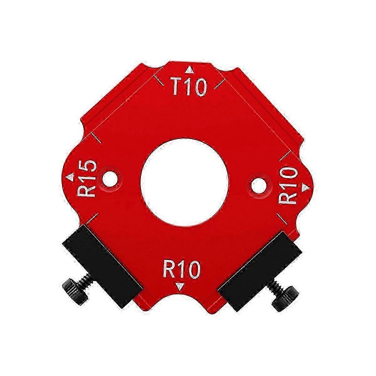 Woodworking Router Templates Arc Angle Positioning Template, Inner/Outer Corner Arc Mold, Reusable Positioning Tools A--Red