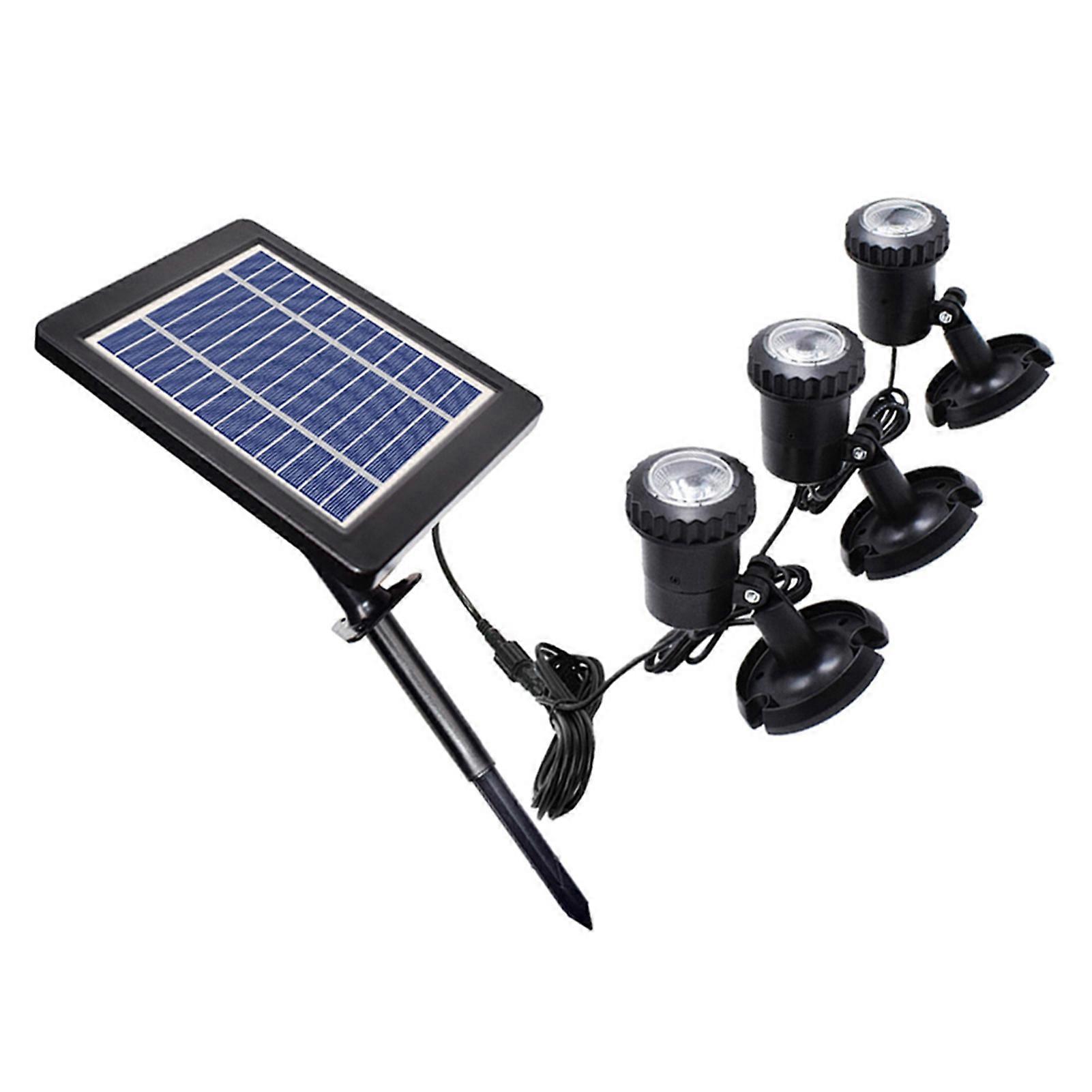 Solar Powered Underwater LED Lamp Kit, IP68, 2200mAh Battery