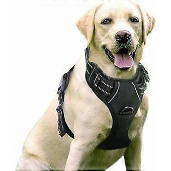 Medium-sized dog anti-pull dog harness, size L, adjustable, reflective and easy to install
