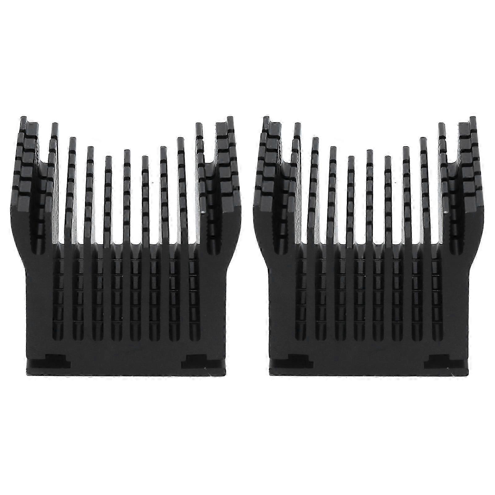 2個アルミヒートシンククーラー3Dプリンターマザーボードサウスノースブリッジチップセットシングル冷却ブラック