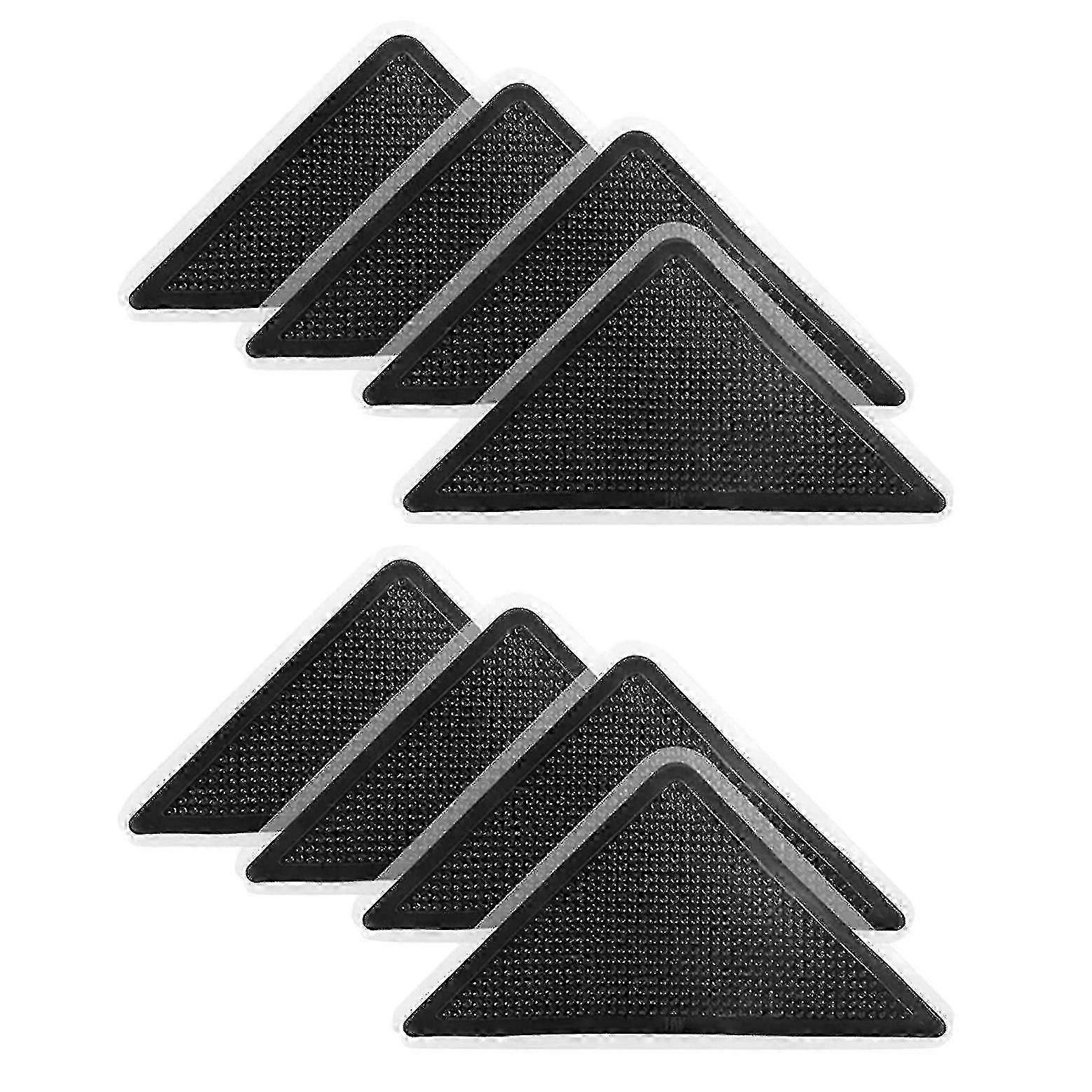 8pc Rug Gripper with Non-Slip Double-Sided Rug Pad and 8pcs Auxiliary Stickers - Reusable Anti- Curling