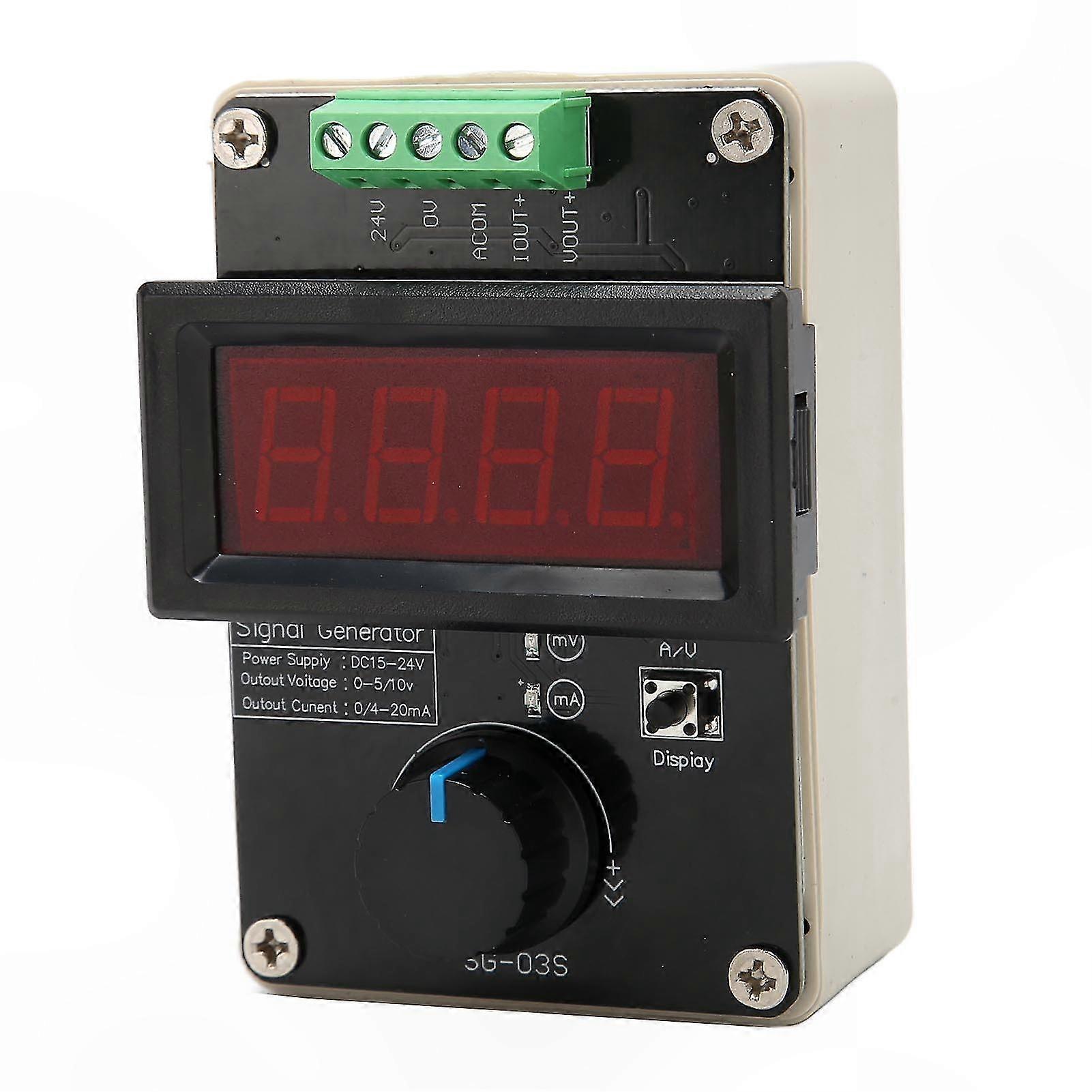 Adjustable 4-20mA 0-10V DC Signal Simulator for PLC Testing and Calibration