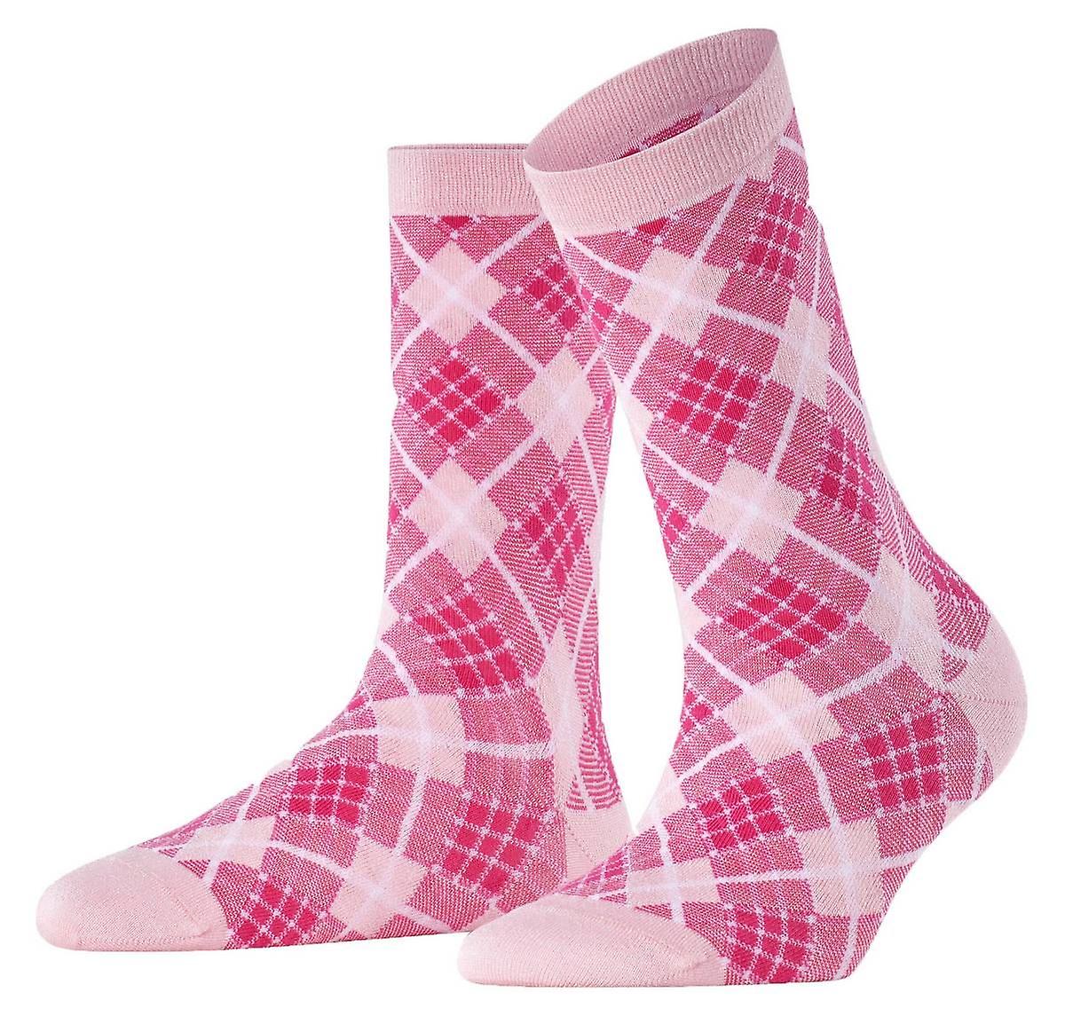 Burlington Ladywell Rhomb Socks - Rooibos Pink