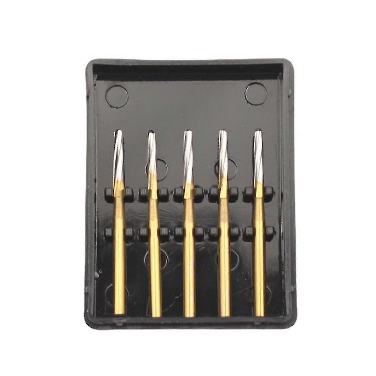 5pcs Dental Endo-Z Carbide Burs,Endodontic Tungsten Bone Cutters 21mm