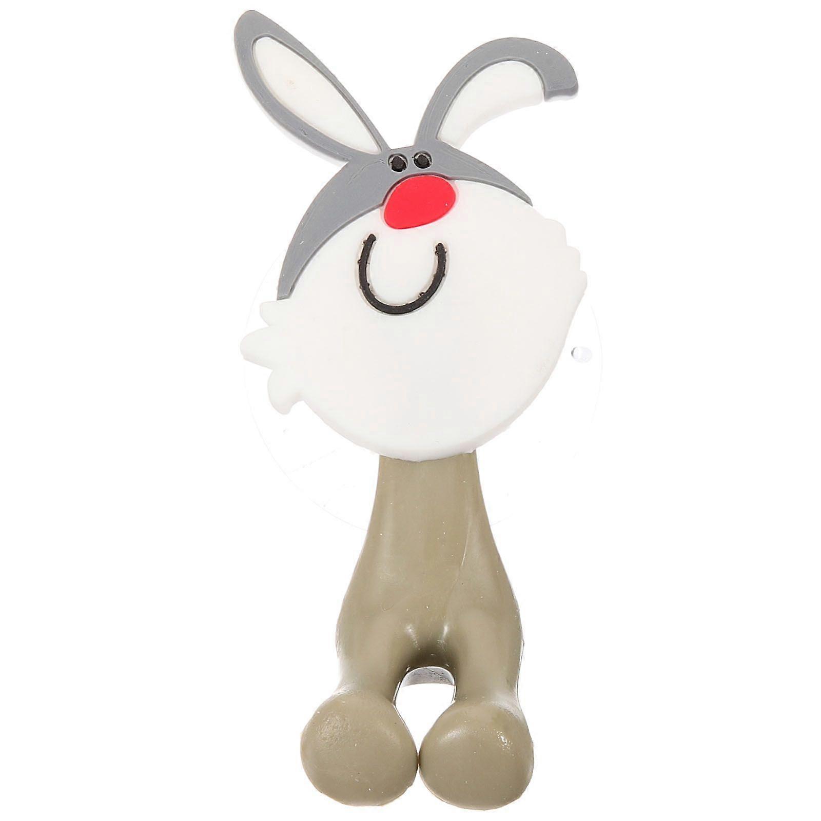Cartoon Animal Wall Mounted Toothbrush Hook Rack Ribbit Shape Suction Cup Toothpaste Holder