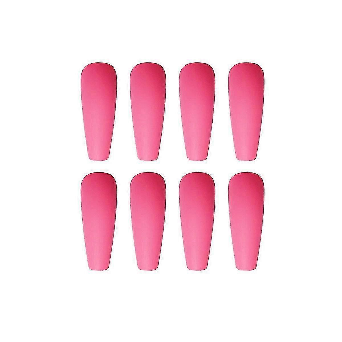 False Nail Tips Fake Artificial Art Diy Finger Cover Solid Color Long Ballet Series Finished Waterproof