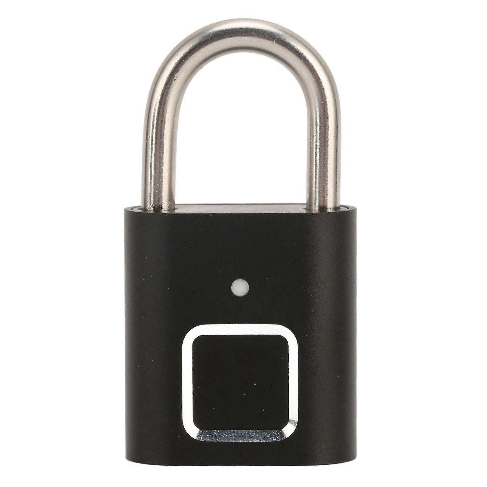 Smart Keyless Fingerprint Padlock Waterproof Biometric Prevent Theft Rechargeable USB Padlock for Backpacks Suitcases