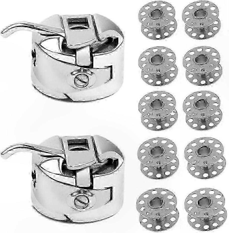 Universal Metal Sewing Machine Bobbins with Cases for Multiple Brands