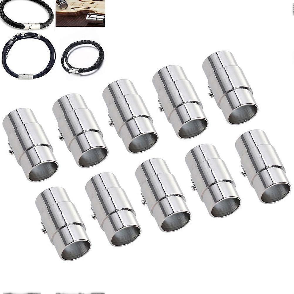 DIY Woven Bracelet Buckle Copper Clasps for Girls Handicraft Jewelry Making Supplies 1.7x0.6cm Silver