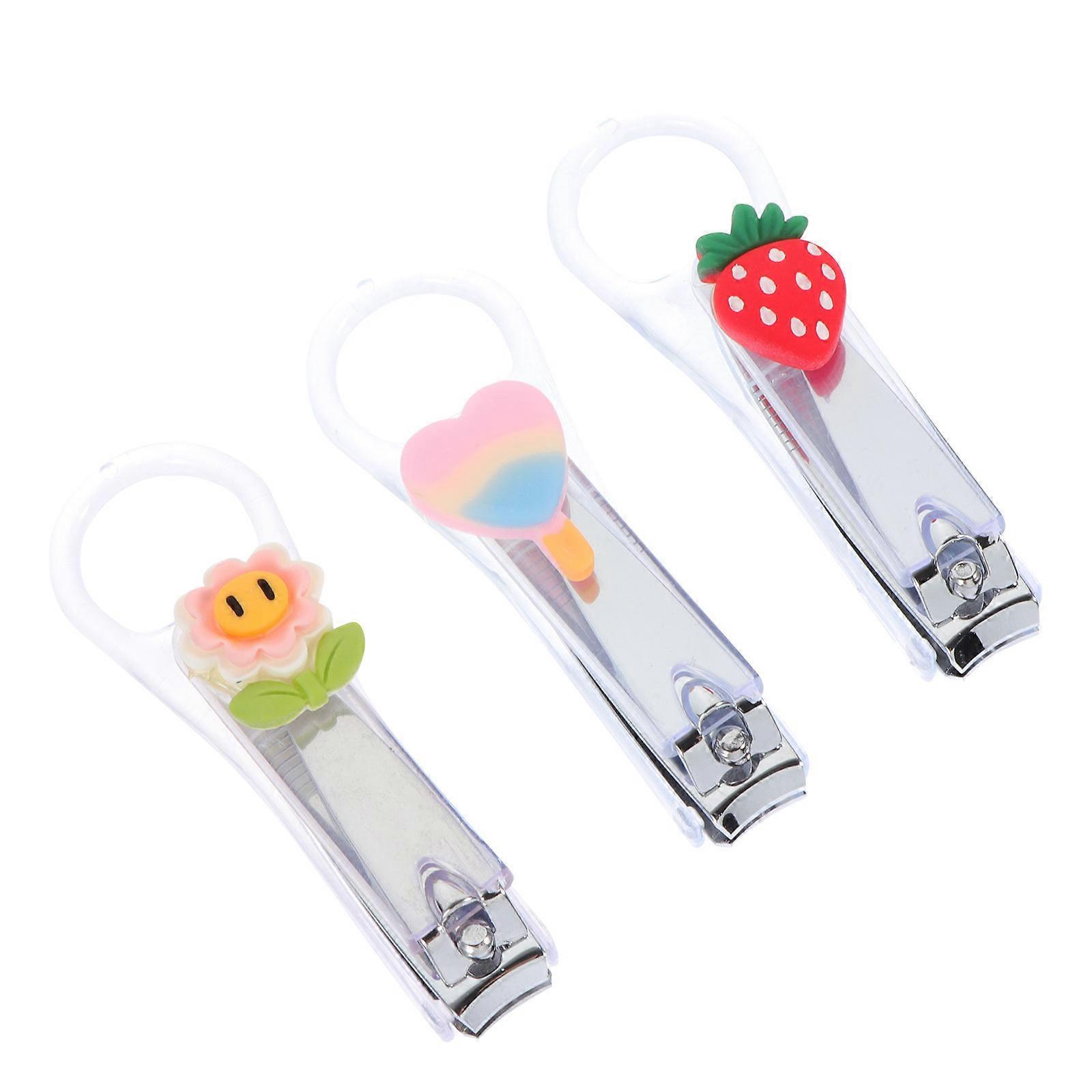 Cartoon Shape 3Pcs Nail Cutting Tools Portable Manicure Set Travel And Outdoor Use Designed For Women Offering Practical Functionality