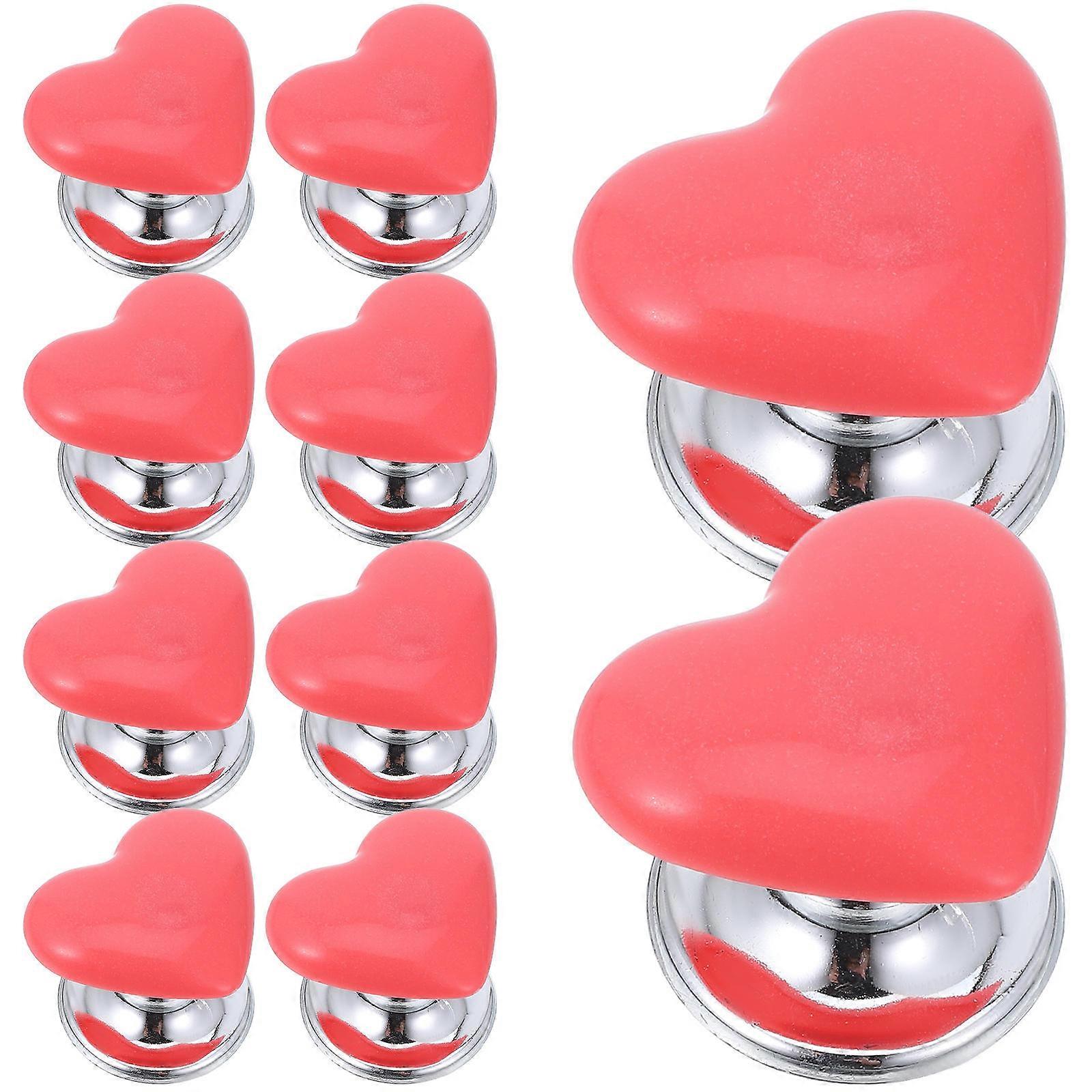 Heart Shaped Toilet Button Pusher for Toilet Flush Replacement 10Pcs Pink