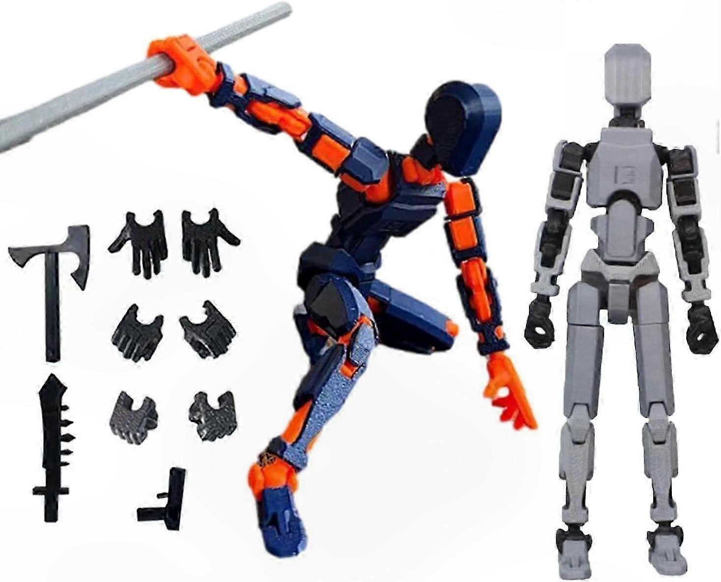 Multi-Jointed 3D Printed Robot Action Figure, Movable Decorative Model for Collectors