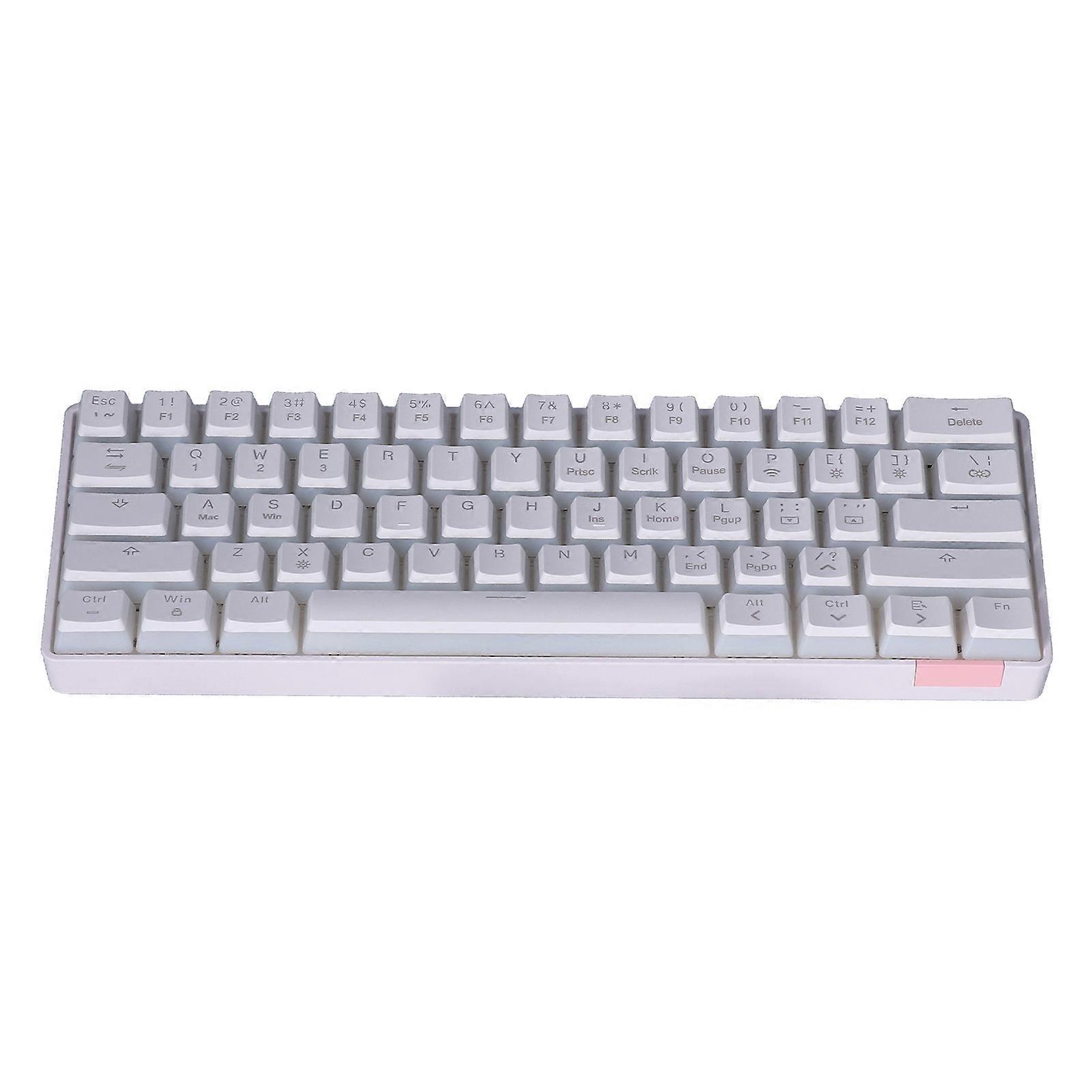SKT61 Mechanical Keyboard 61 Keys Dual Mode 1000mAH White Brown Switch