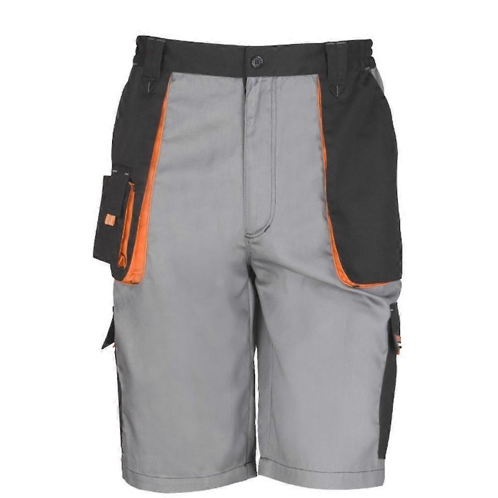 Result Mens Work-Guard Lite Shorts Black/Grey/Orange S