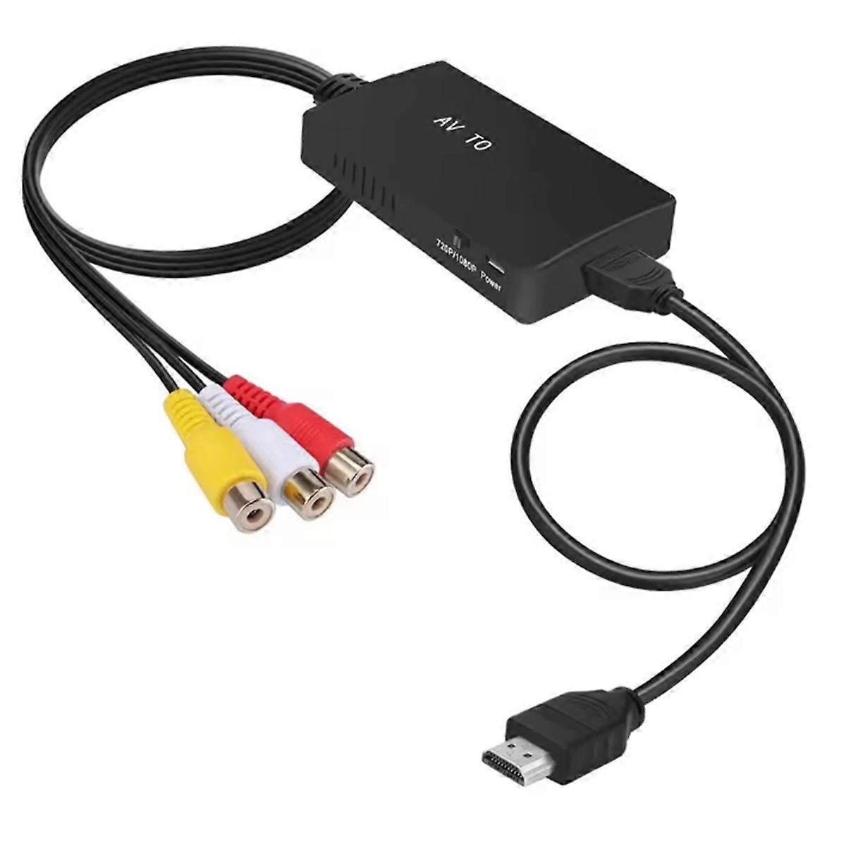 DVD Blue-Ray Player to -Compatible Converter Audio Video Composite to -Compatible Adapter