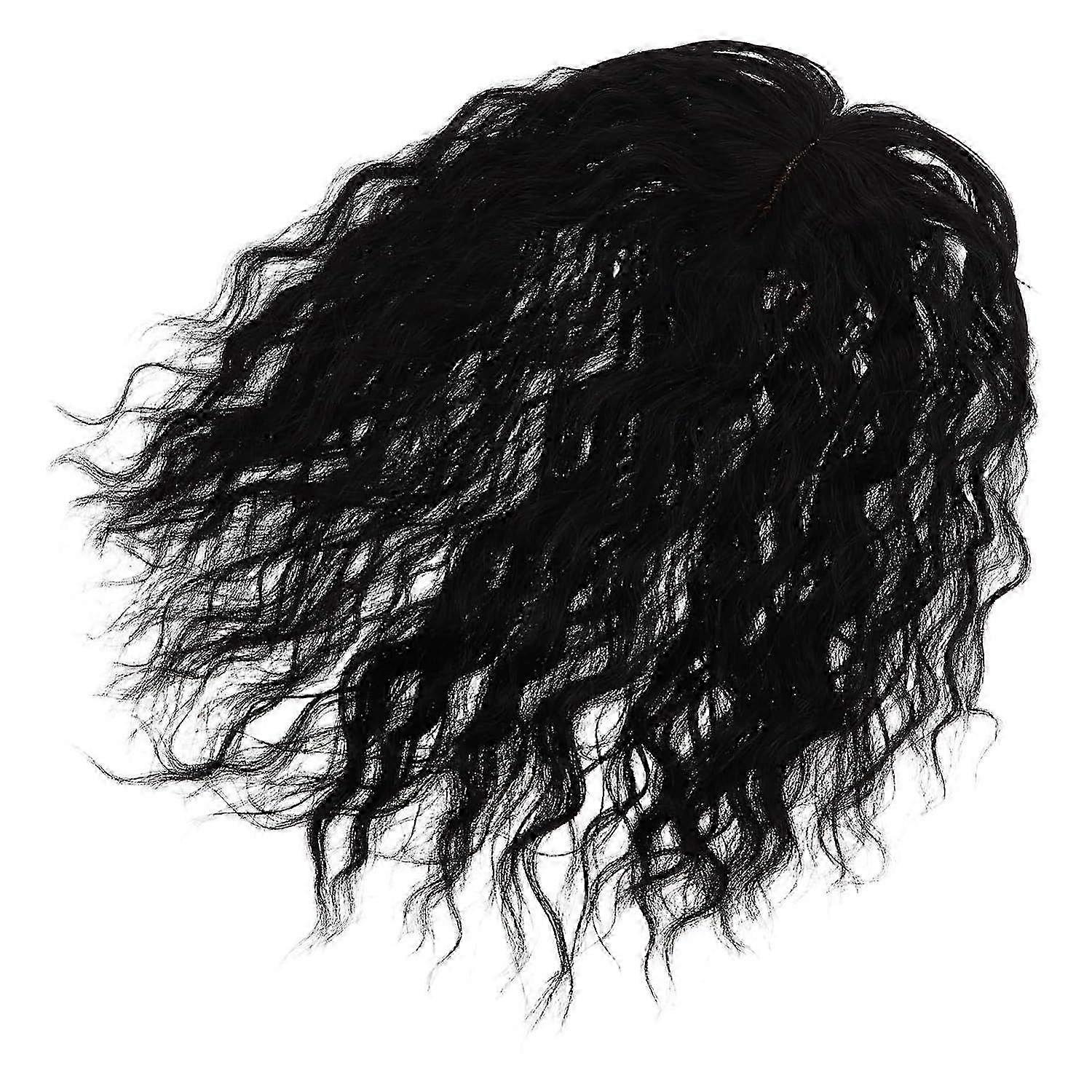 Short Curly Hair Toppers for Women Natural-looking Synthetic Wig with Fluffy Easy to Apply