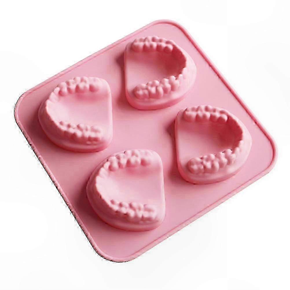 Silicone Denture-Shaped Ice Tray for Creative Party Fun and Unique Kitchen Gadgets