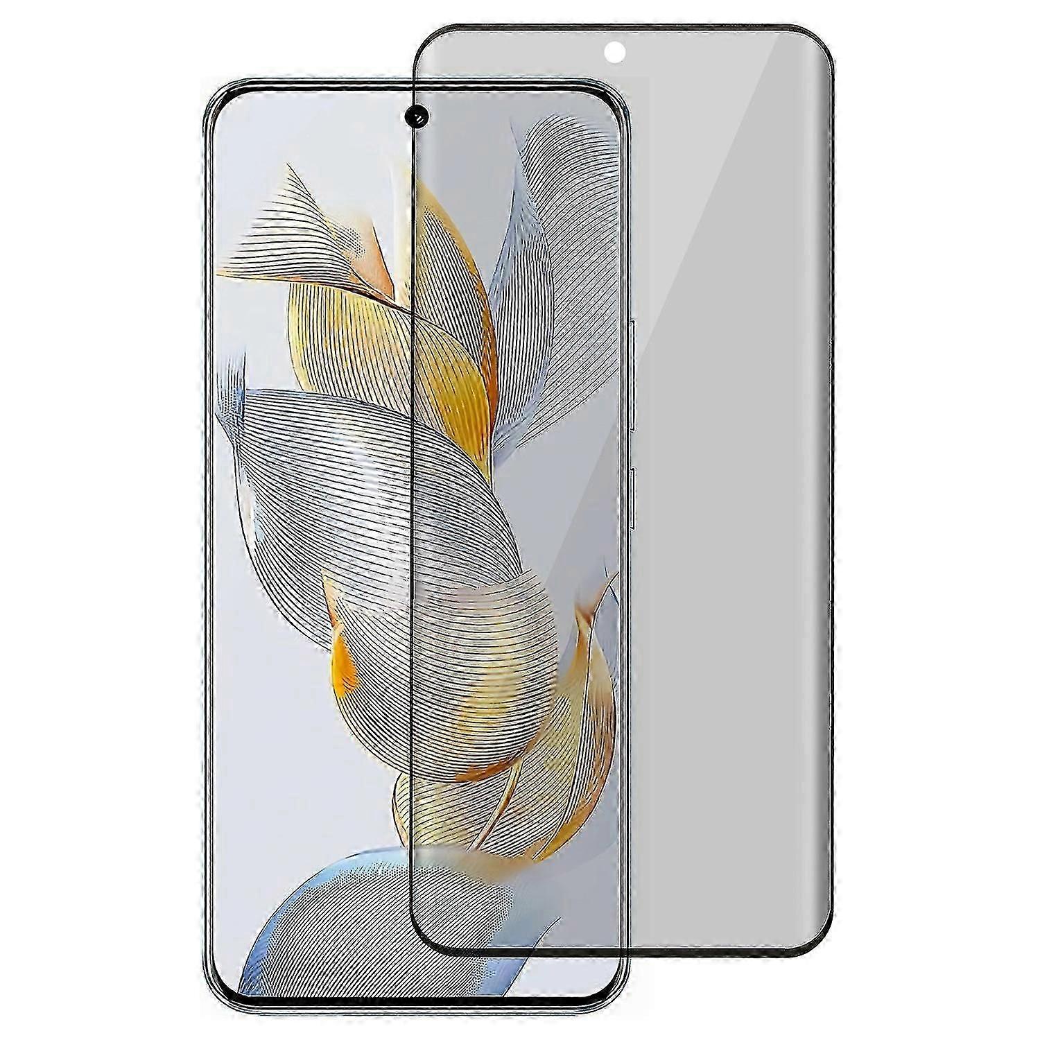 واقي شاشة الخصوصية لهاتف Honor 90، مصنوع من طبقة زجاجية عالية الجودة من الألومنيوم والسيليكون، مع غراء جانبي