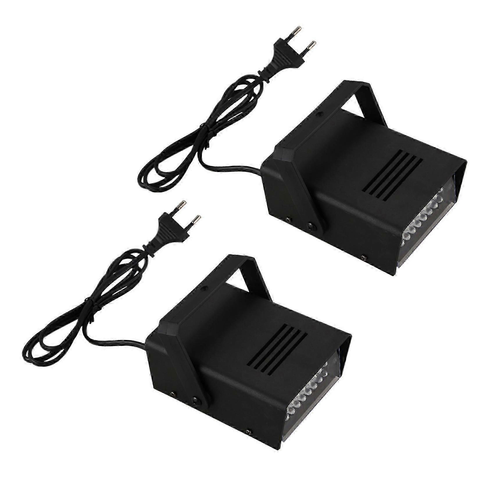 2x Mini Led Strobe Stroboscope Blitzer White Light Effect Ac 100-240v Stage