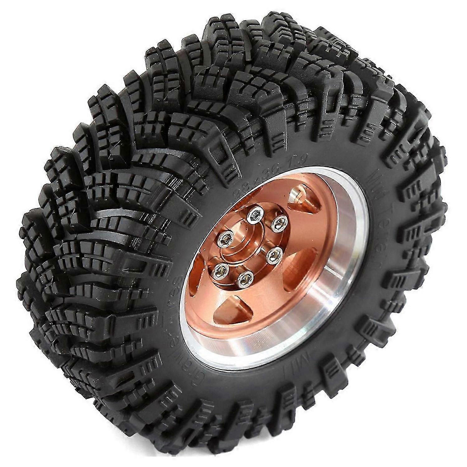 Tire Set for 1/10 RC Crawler Car TRX4 D90 Axial SCX10 II III Black