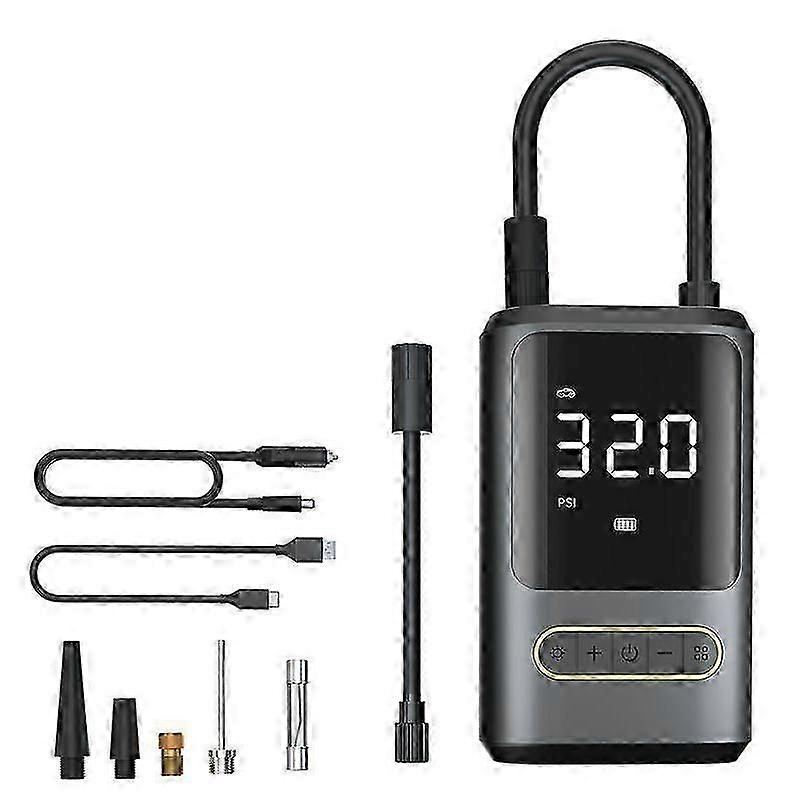 Atj-8466 Portable Car Tire Air Pump Digital Display Wireless Electric Air Pump, Style: Dual Power