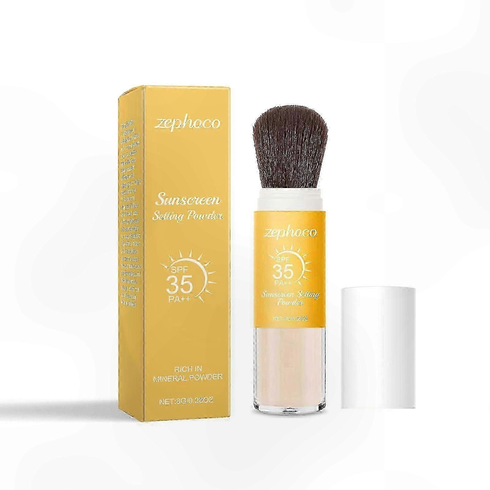 Matte Finish SPF 35 Mineral Powder for Face and Scalp, Oil-Control Protection, Lightweight and Breathable Sunscreen Solution