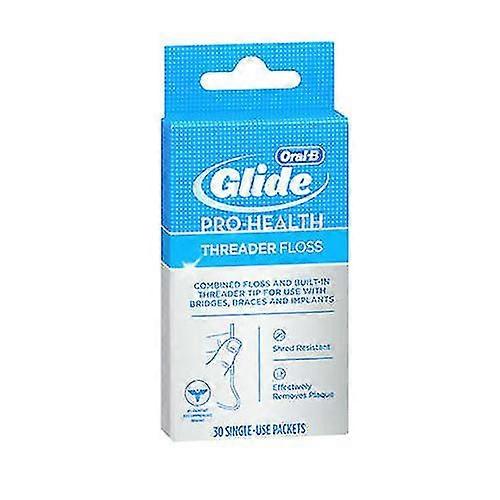 fil dentaire Glide Threader, 1 de chacun (30 sachets à usage unique) paquet de 1