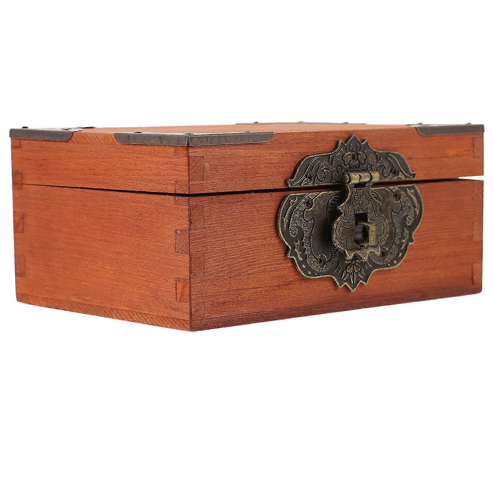Retro Style Wooden Box Storage Container for Storage 2Sets with Lock
