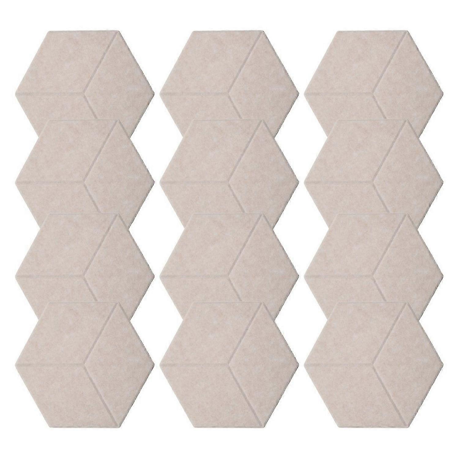 12 PACK Acoustic Foam,Self-Adhesive Sound Proof Panels(Shallow Camel)