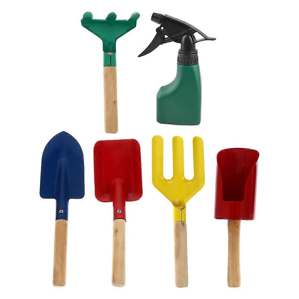 Kids Gardening Set Garden Trowel Rake Watering Can for Outdoor Use 6Pcs
