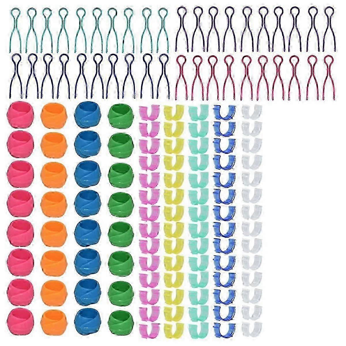 142pcs Bobbin Thread Organizing Clips,70 Bobbin Holder Clips,32 Silicone Holder Bobbin Holders,40 B