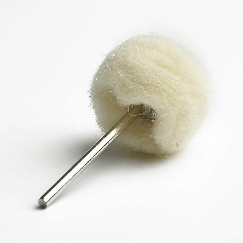 Wool Polishing Wheels 10 Pack with Two 35mm Shanks For Burr Removal and Dust From Materials Rotary Tool Compatible