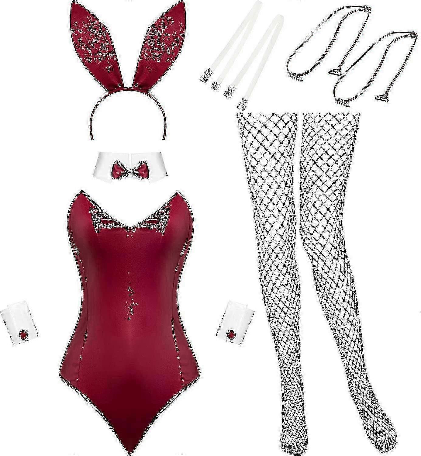 الأرنب زي المرأة الملابس الداخلية وذيول بودي سويت لعب دور الأرنب الزي مجموعة لعيد الميلاد هالوين زي عيد الميلاد