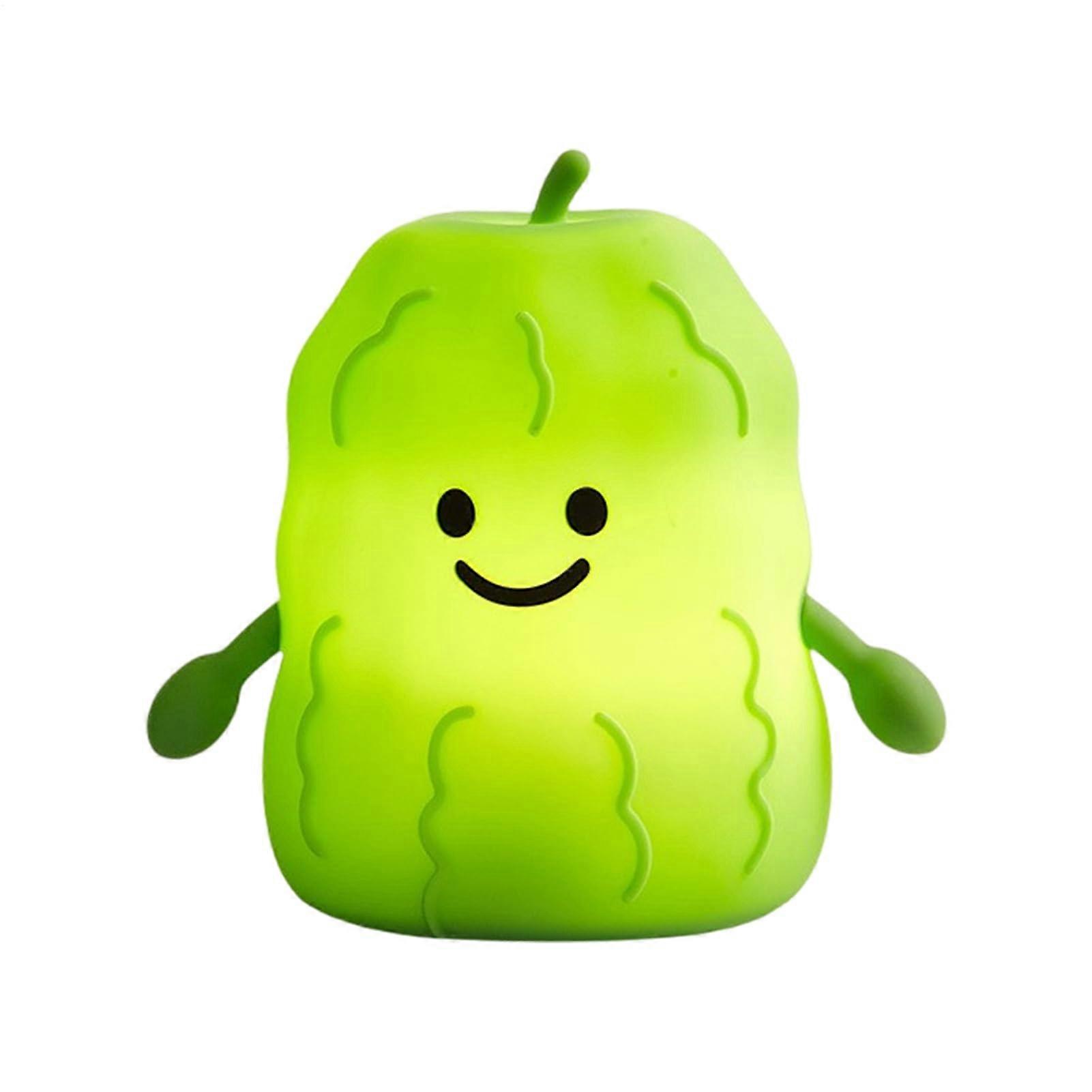 Dimmable Night Lights for Kids, Silicone Bitter Gourd Bedside Lamp, Soft Glow Travel Light, 5.55 x 3.78 x 5.28 Inches