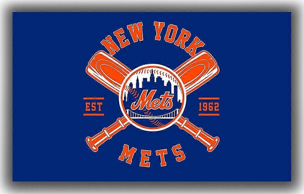 New York Baseball Team Memorable Flag Mets Fan Good Bats Banner