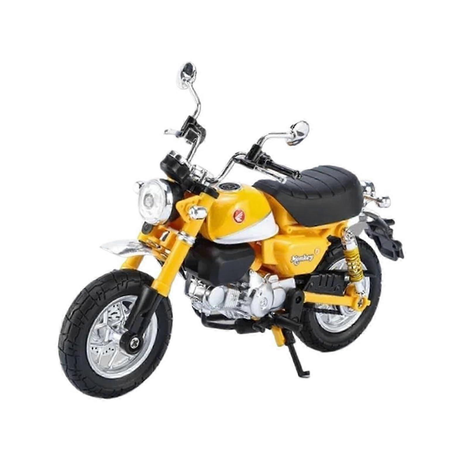 Honda Monkey 125 Alloy Motorcycle Model with Sound and Light(Yellow) Ref: 6604z